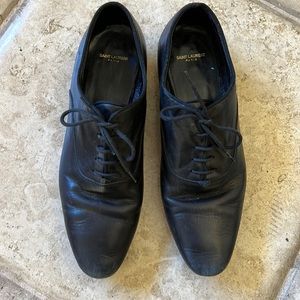 Saint Laurent black leather laces shoes size 37